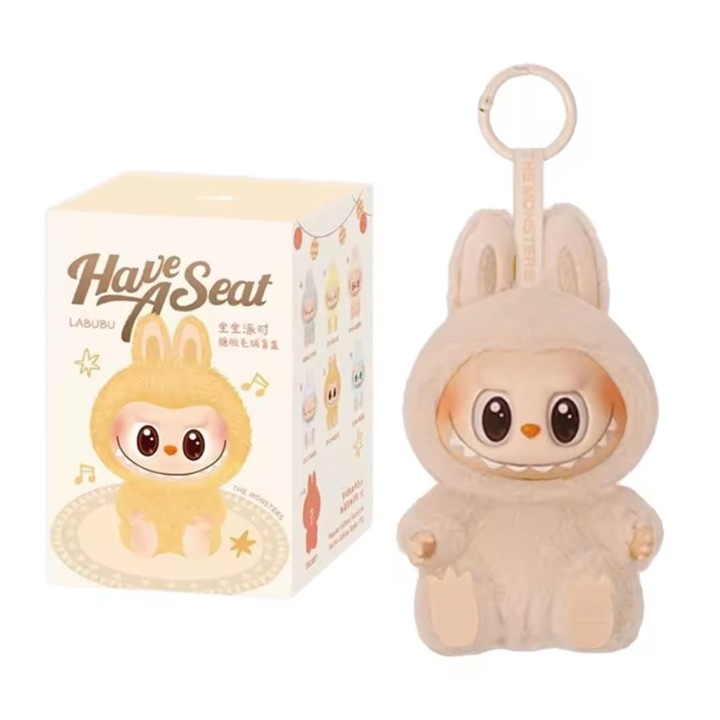 LABUBU Siedzący HAVE A SEAT BRELOK FIGURKA PLUSZOWA MASKOTKA NIESPODZIANKA