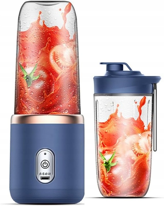 BLENDER KIELICHOWY PRZENOŚNY BEZPRZEWODOWY KEMPING 400ML 2 KUBKI