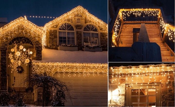 SOPLE 500 LED LAMPKI ZEWNĘTRZNE IP44 STAŁE + FLASH KURTYNA ŚWIETLNA GRUBE