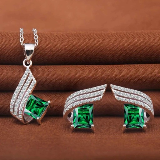 Millenium Srebrny Komplet Srebro 925 Cyrkonie