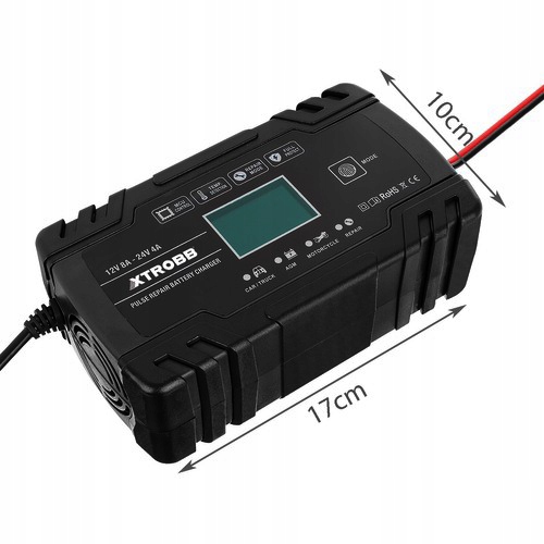 PROSTOWNIK AUTOMATYCZNY Z FUNCJĄ NAPRAWY 12V 24V LED ŁADOWARKA AKUMULATORÓW