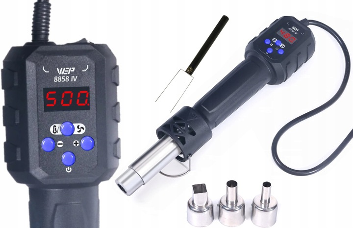 Stacja Lutownicza HOTAIR WEP 8858-IV mała, przenośna +Zestaw dysz