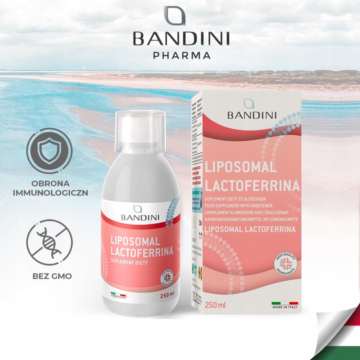 Bandini Liposomal LACTOFERRINA 200 Immuno Bioactive, Suplement diety 250 mL