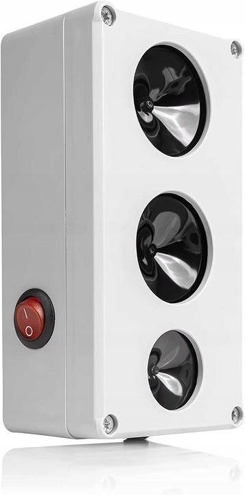 Potężny odstraszacz gryzoni, cichy, trzy głośniki, moc