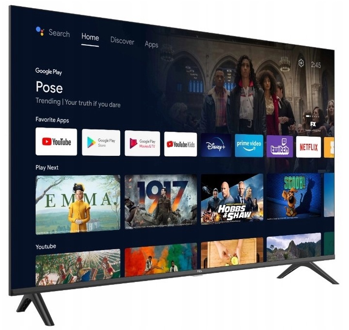 Telewizor LED TCL 40S5400 40" WiFi Smart Full HD Czarny+ Uchwyt Regulowany