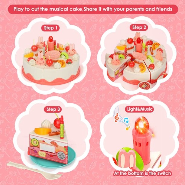 Tort do krojenia urodzinowy kuchnia światła rzepy dźwięki masterchef