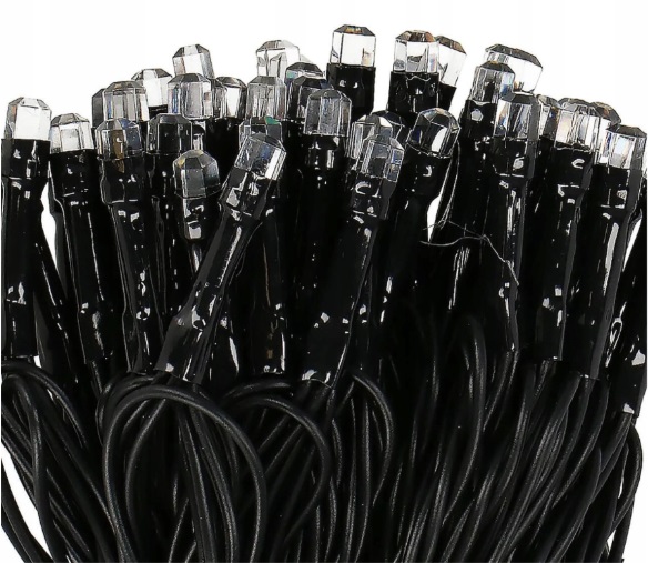 SOPLE 120LED GIRLANDA GRUBY ZIELONY KABEL FLASH Białe ciepłe + błysk zimny