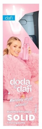 DAFI SOLID Butelka filtrująca wodę z wkładem filtr DODA Dove Blue 0,7 L