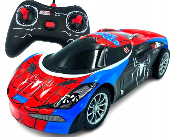 SAMOCHOD NA PILOT SPIDER MAN PAJĄK SPORT AUTKO KOLOROWE