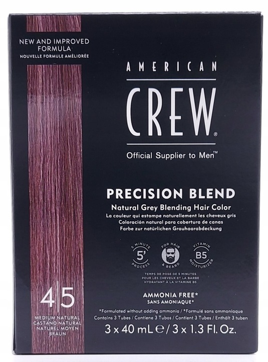 Odsiwiacz AMERICAN CREW dla mężczyzn Precision Blend Natural 4-5 3x40ml