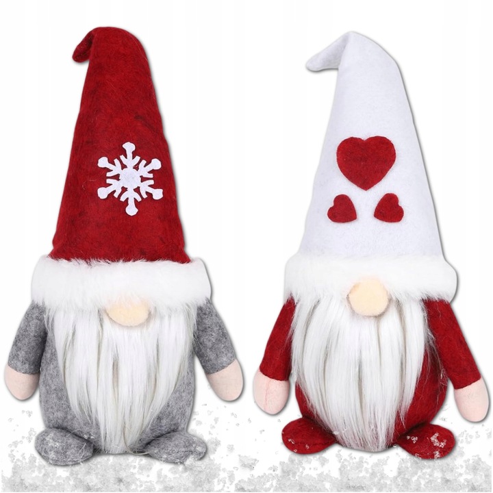 SKRZATY POD CHOINKĘ ŚWIĄTECZNE KRASNALE GNOMY OZDOBA NA ŚWIĘTA 2SZT KOMPLET