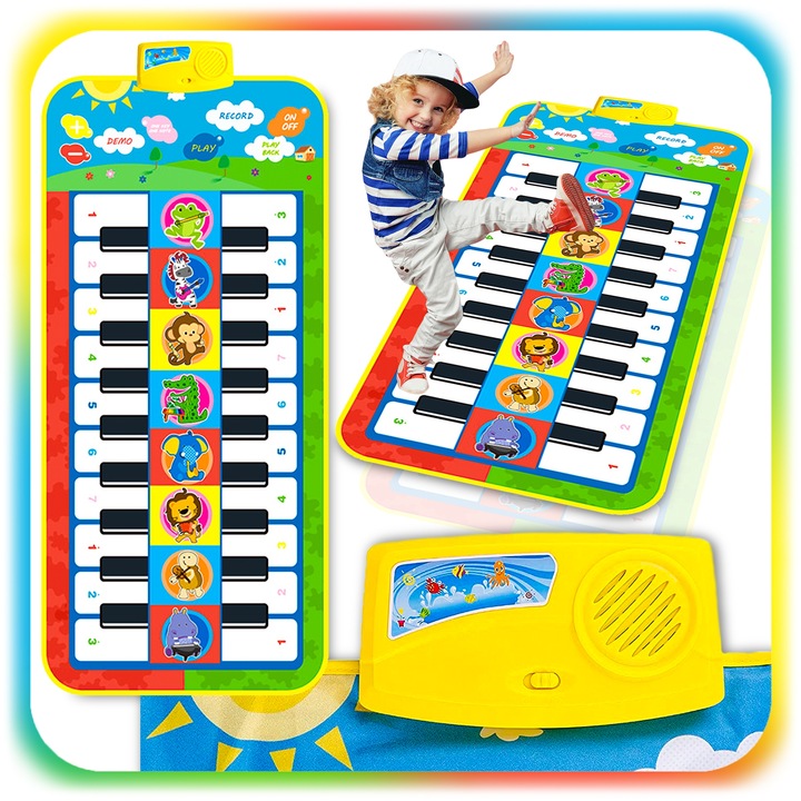 MATA DO TAŃCZENIA MUZYCZNA Pianino Interaktywna Gra dla Całej Rodziny