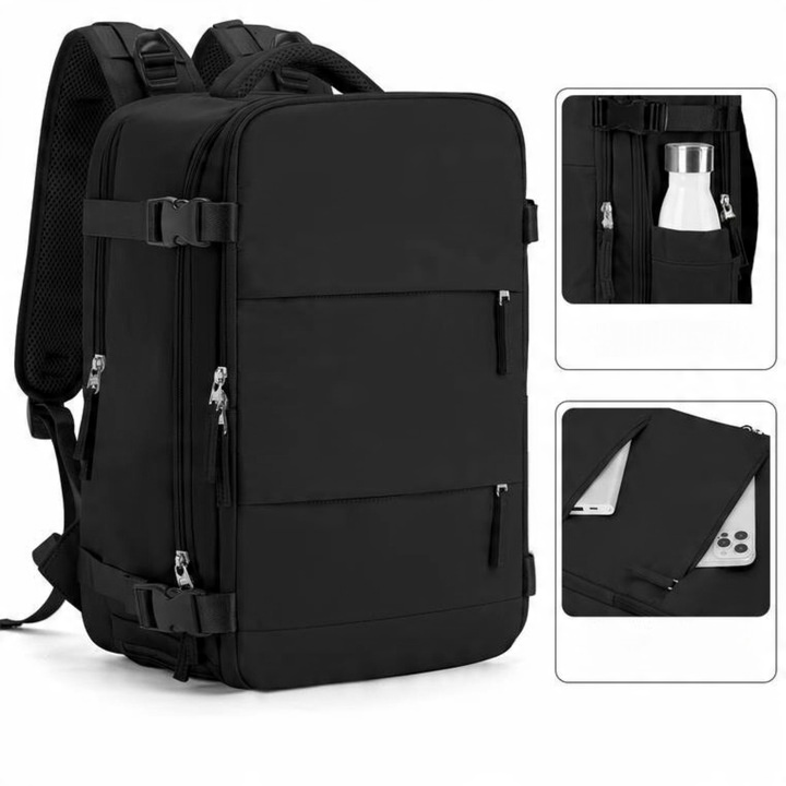 Plecak turystyczny 20-40 l czarny plecak szkolny