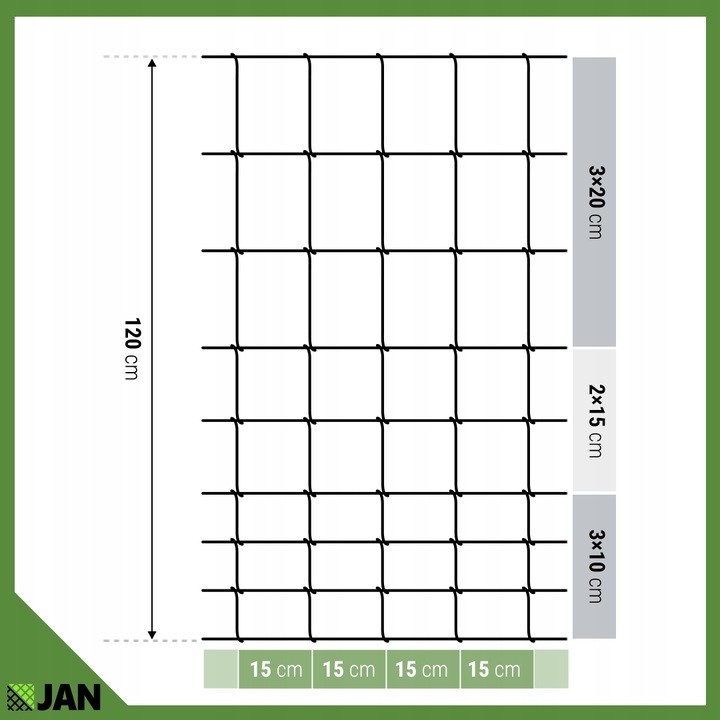 Siatka Leśna Ogrodzeniowa wys 120/9/15 L 50m Budowlana na kury Sarny Gratis