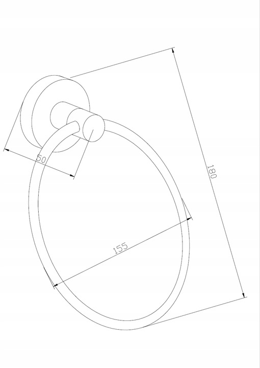 MEXEN REMO OKRĄGŁY WIESZAK NA RĘCZNIKI CZARNY
