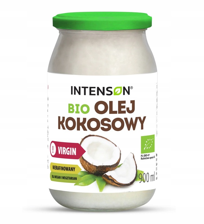 INTENSON BIO olej kokosowy VIRGIN nierafinowany ekologiczny 900ml
