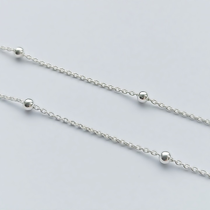 łańcuszek srebrny z kuleczkami 60 cm pr925