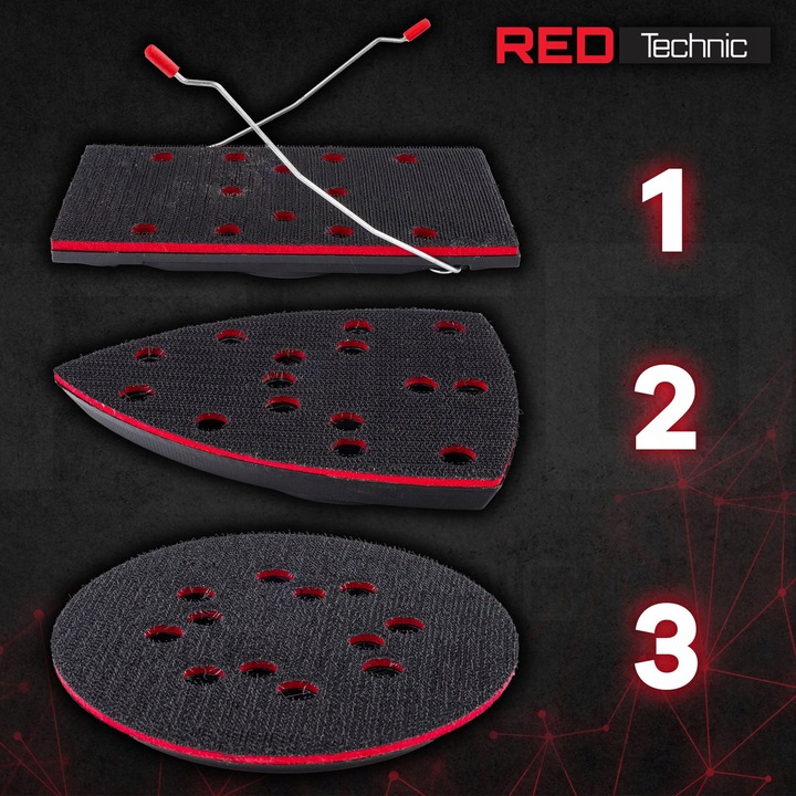 SZLIFIERKA MIMOŚRODOWA OSCYLACYJNA 125mm 1300W 3W1 3 PADY REGULACJA 6 x PAP