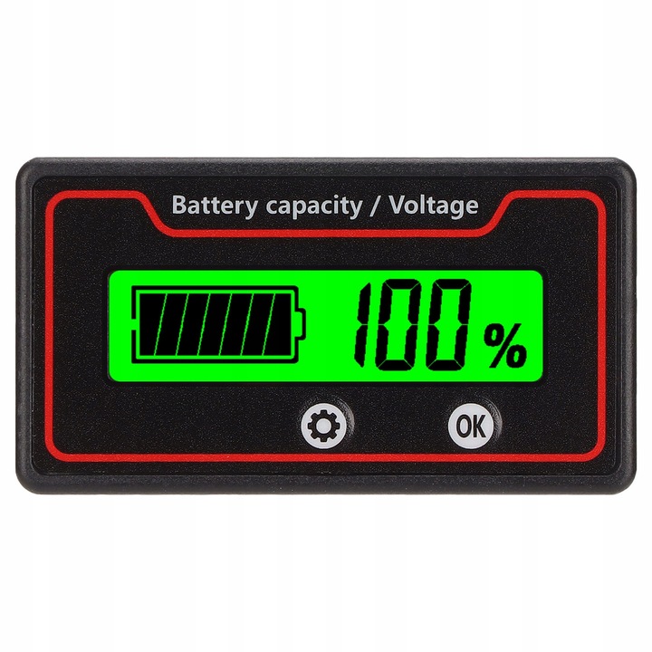 WSKAŹNIK NAŁADOWANIA AKUMULATORA 12-84 V LCD