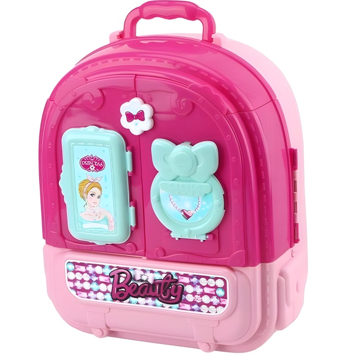 Toaletka w plecaku lalka DOMKU salon dla dzieci 3w1 dla 3 4 5 6 7 latki