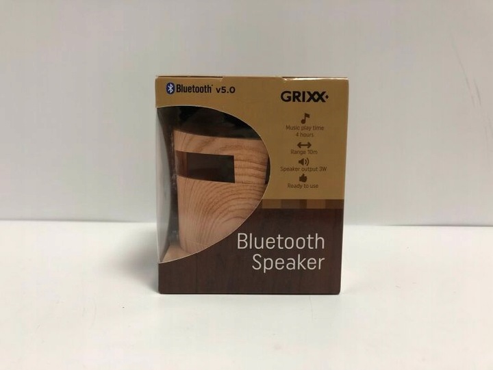 Głośnik Bluetooth przenośny BT 5.0 bezprzewodowy 3W drewniany Grixx