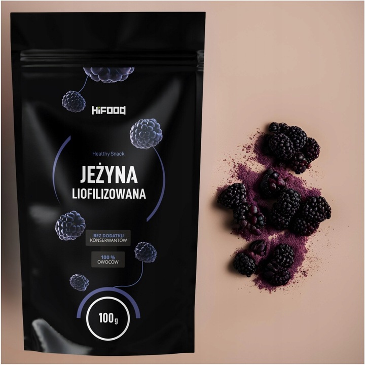 JEŻNY LIOFILIZOWANE 100g Jeżyna 100% POLSKA PROSZEK HiFOOD