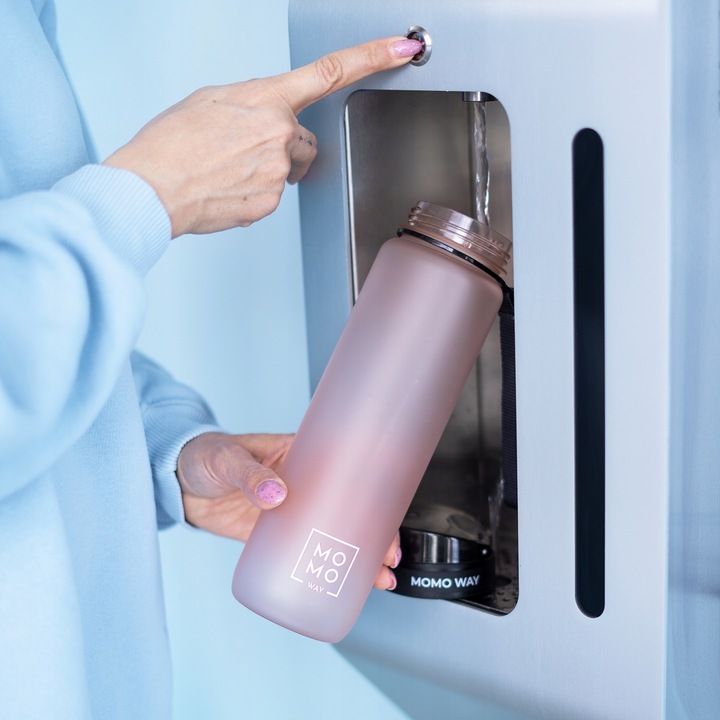BUTELKA na wodę 1l MOMO WAY BIDON z sitkiem na owoce bpa free tritan