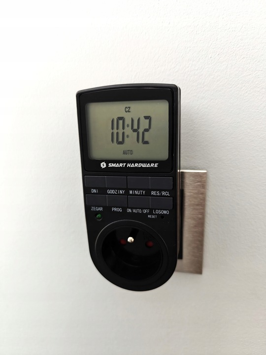 PROGRAMATOR CZASOWY WŁĄCZNIK WYŁĄCZNIK LCD CYFROWY HARMONOGRAM 7 DNI POLSKI