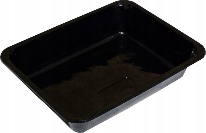 Pojemnik PP obiadowy czarny 227x178x50 niedzielony 50szt z przykrywką