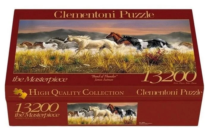 Puzzle 13200 elementów Clementoni HQ Band of thunder Konie w galopie