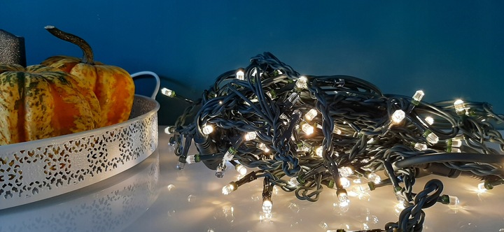 Kurtyna Świetlna LED 120 Sople Białe Ciepłe Flash Zewnętrzna IP44 8,7 m