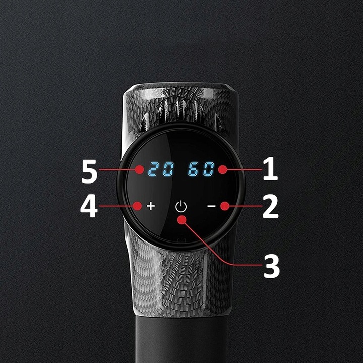 PISTOLET DO MASAŻU PLECÓW CIAŁA STÓP MASAŻER MASSAGE GUN 10 KOŃCÓWEK ZESTAW