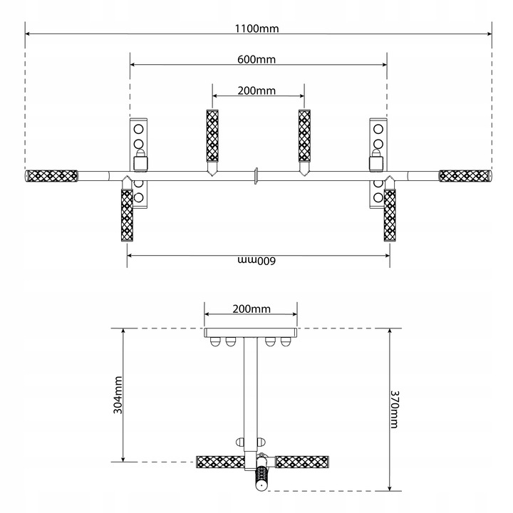 DRĄŻEK DO ĆWICZEŃ PODCIĄGANIA SUFITOWY K-SPORT