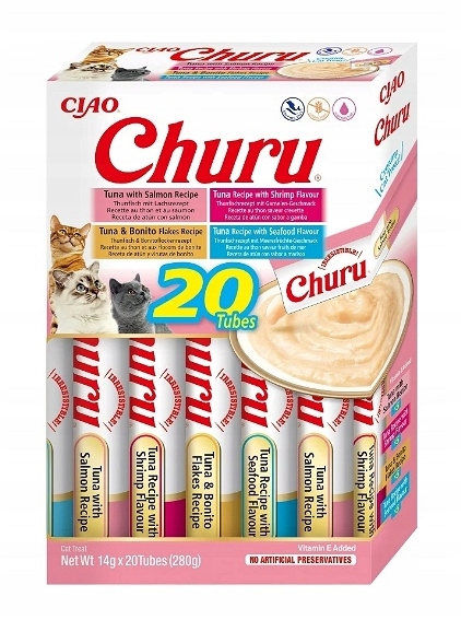 Przysmak dla kota INABA CHURU Varietes Kurczak/Woło 20x14g