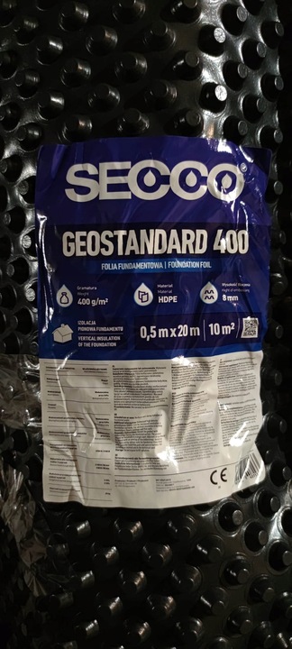 Folia fundamentowa izolacja kubełkowa 0,5m x 20mb