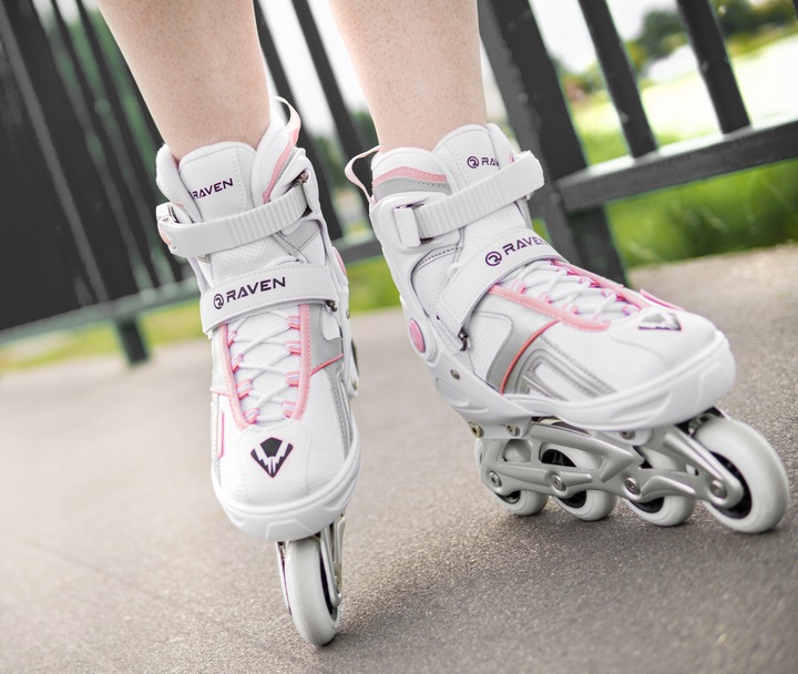 Rolki Regulowane RAVEN Pulse White/Pink 37-40