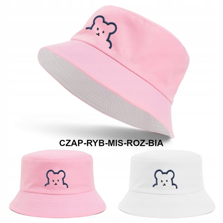 Kapelusz Dzieci Rybacki Bucket Hat Lato Dwustronny