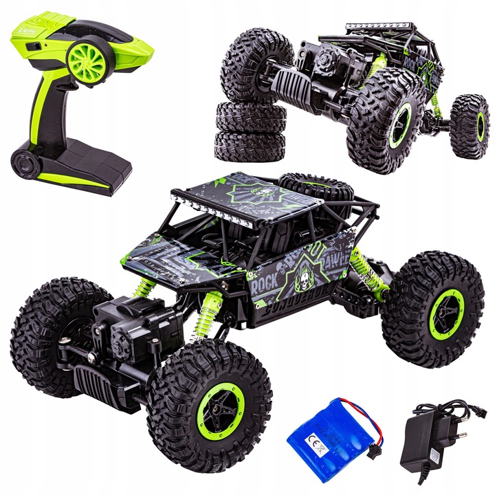 Samochód BAGGY na PILOT Rock Crawler Auto ZDALNIE STEROWANE 1:18 4WD 2.4GHz
