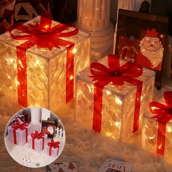 LAMPKI ŚWIĄTECZNE PUDEŁKA 50 LED CIEPŁE Z PILOTEM DO OGRODU DOMU