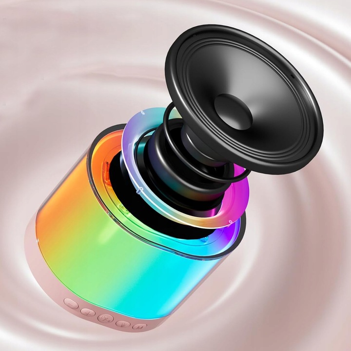 GŁOŚNIK DO KARAOKE RGB BLUETOOTH 2 MIKROFONY ZESTAW