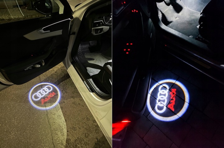 LOGO LED LAMPKI 2x DRZWI AUDI A6 C5 C6 C7 AUDI A6