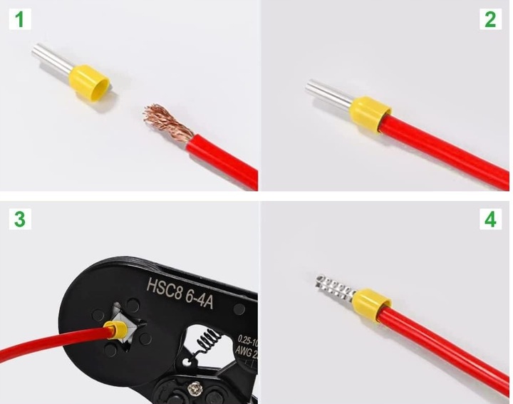 ZACISKARKA DO TULEJEK PRASKA KONEKTORÓW KOŃCÓWEK KABLI 1200 TULEJEK