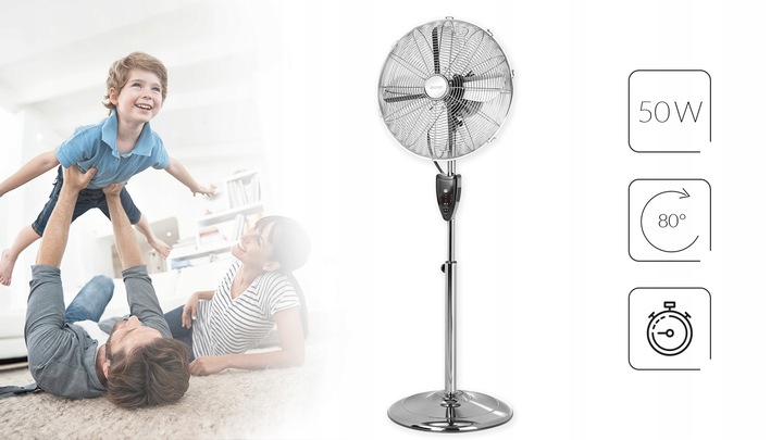 Wentylator stojący podłogowy wiatrak mocny wydajny MPM MWP-13M