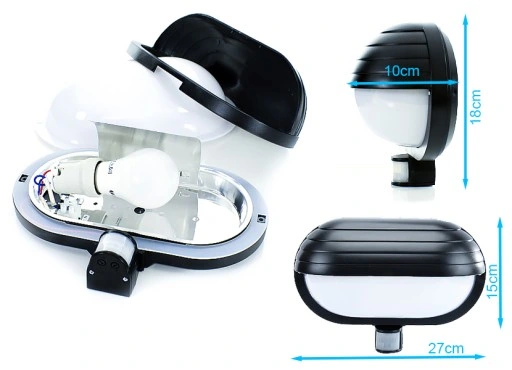 Lampa ścienna zewnętrzna + czujnik ruchu zmierzchu na Ganek Przed wejście