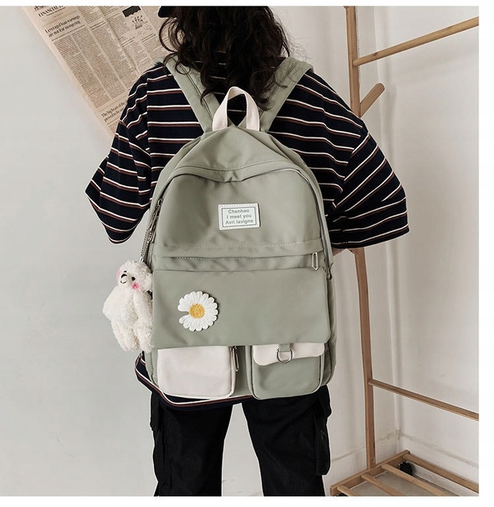 PLECAK SZKOLNY DLA NASTOLATKI KOLORY DUŻY A4 MODNY TORNISTER MŁODZIEŻOWY