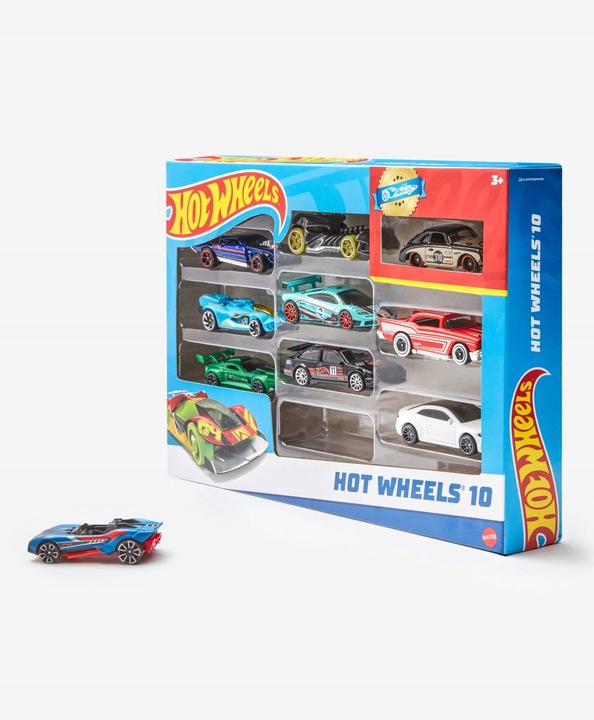 Zestaw aut Hot Wheels małych samochodzików pojazdów samochodów 10-pak metal
