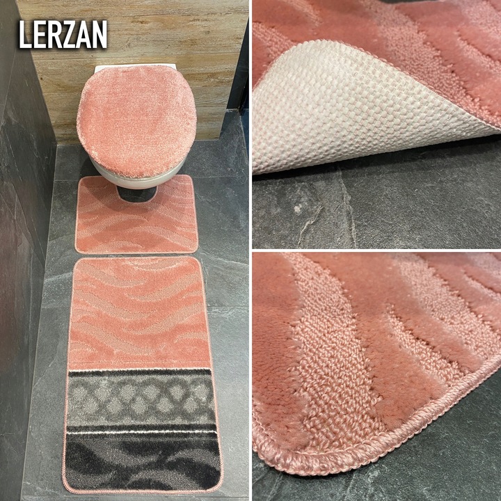 KOMPLET 3-CZĘŚCIOWY DYWANIKÓW ŁAZIENKOWYCH