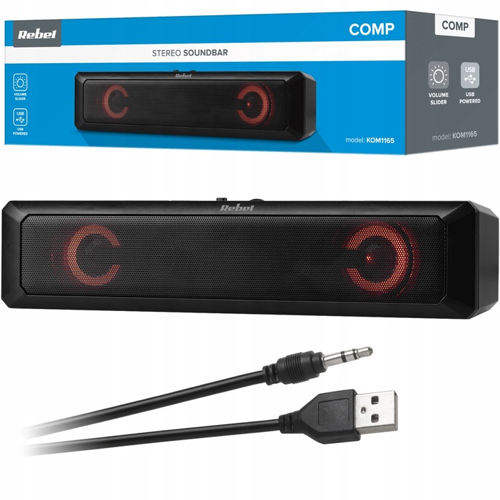 GŁOŚNIK KOMPUTEROWY DO LAPTOPA PC LED - SOUNDBAR