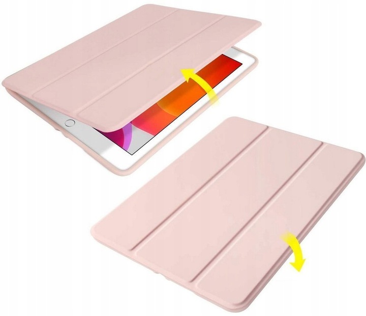 ETUI SMART CASE POKROWIEC DO APPLE IPAD 10.2 7 8 9 GEN RÓŻOWY Z KLAPKĄ