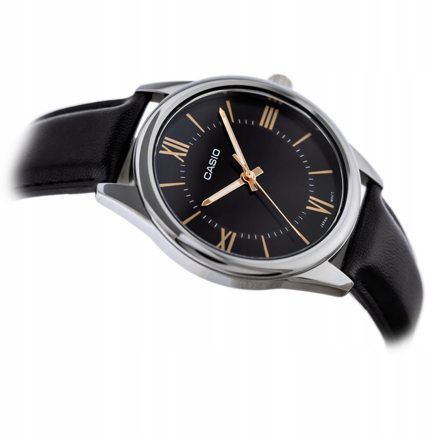 ZEGAREK MĘSKI CASIO MTP-V005 skórzany +BOX +GRAWER